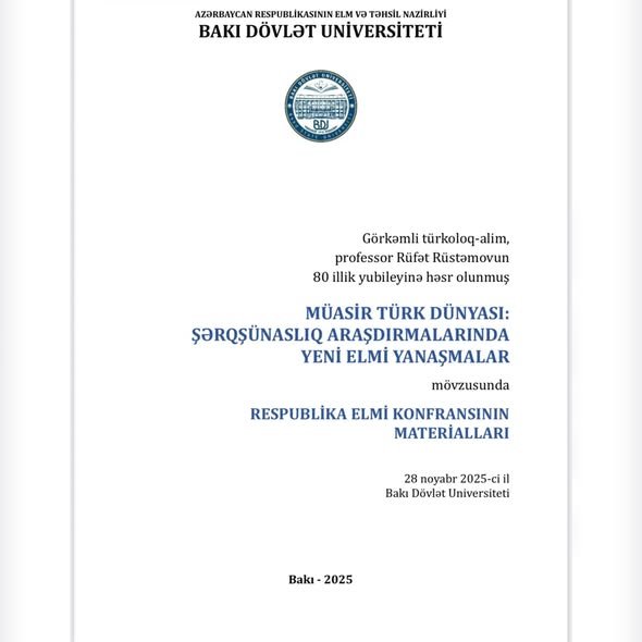 Naimə Həmidovanın məqaləsi Respublika elmi konfransında dərc olunub