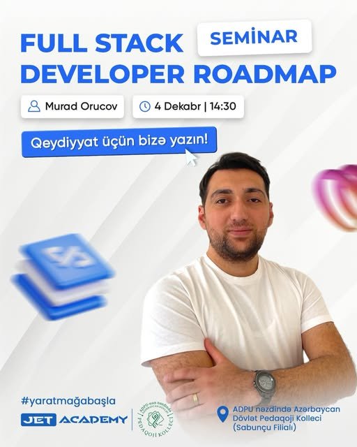 “Full Stack Developer Roadmap” seminarı keçiriləcək