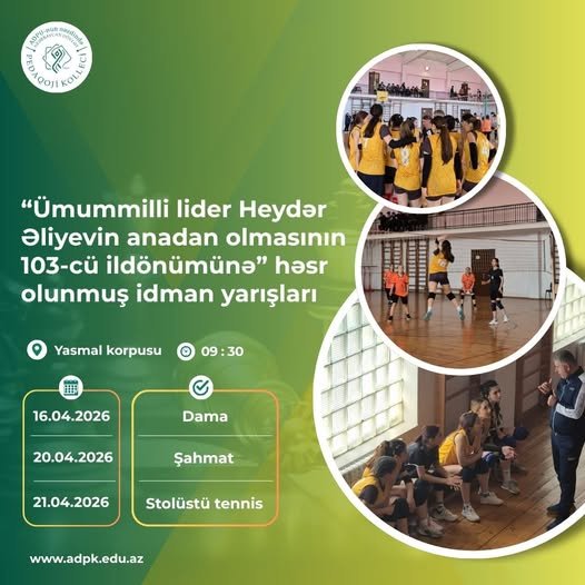 Ümummilli lider Heydər Əliyevin 103-cü ildönümünə həsr olunmuş idman yarışları keçiriləcək