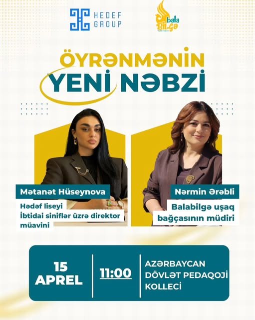 Tələbələr üçün “Öyrənməyin yeni nəbzi” mövzusunda təlim keçiriləcək