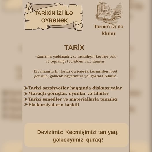 ADPK-da “Tariximizin izi ilə” tələbə klubuna üzv qəbulu elan olunur